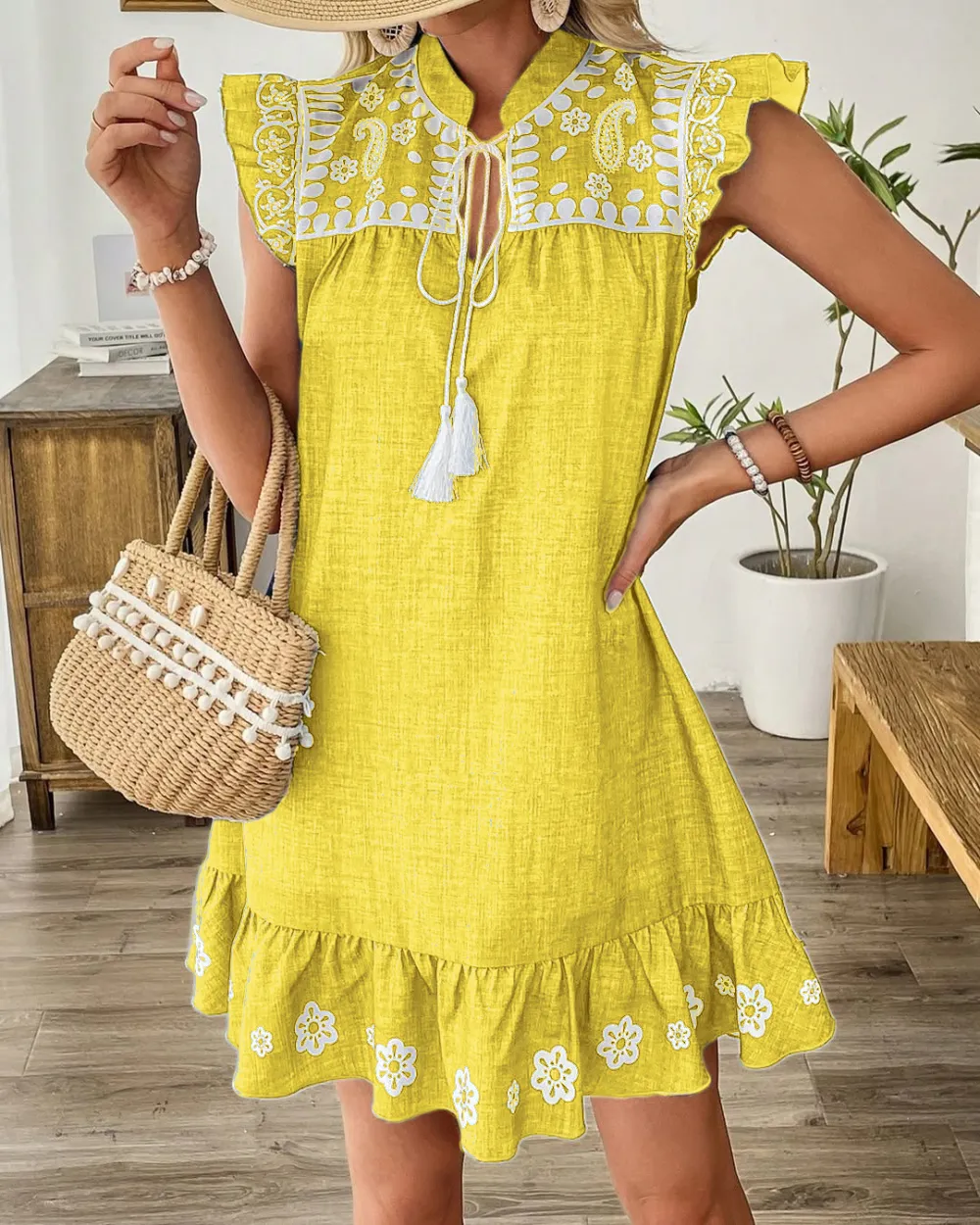 5PACK-Contrast Color Casual Dress