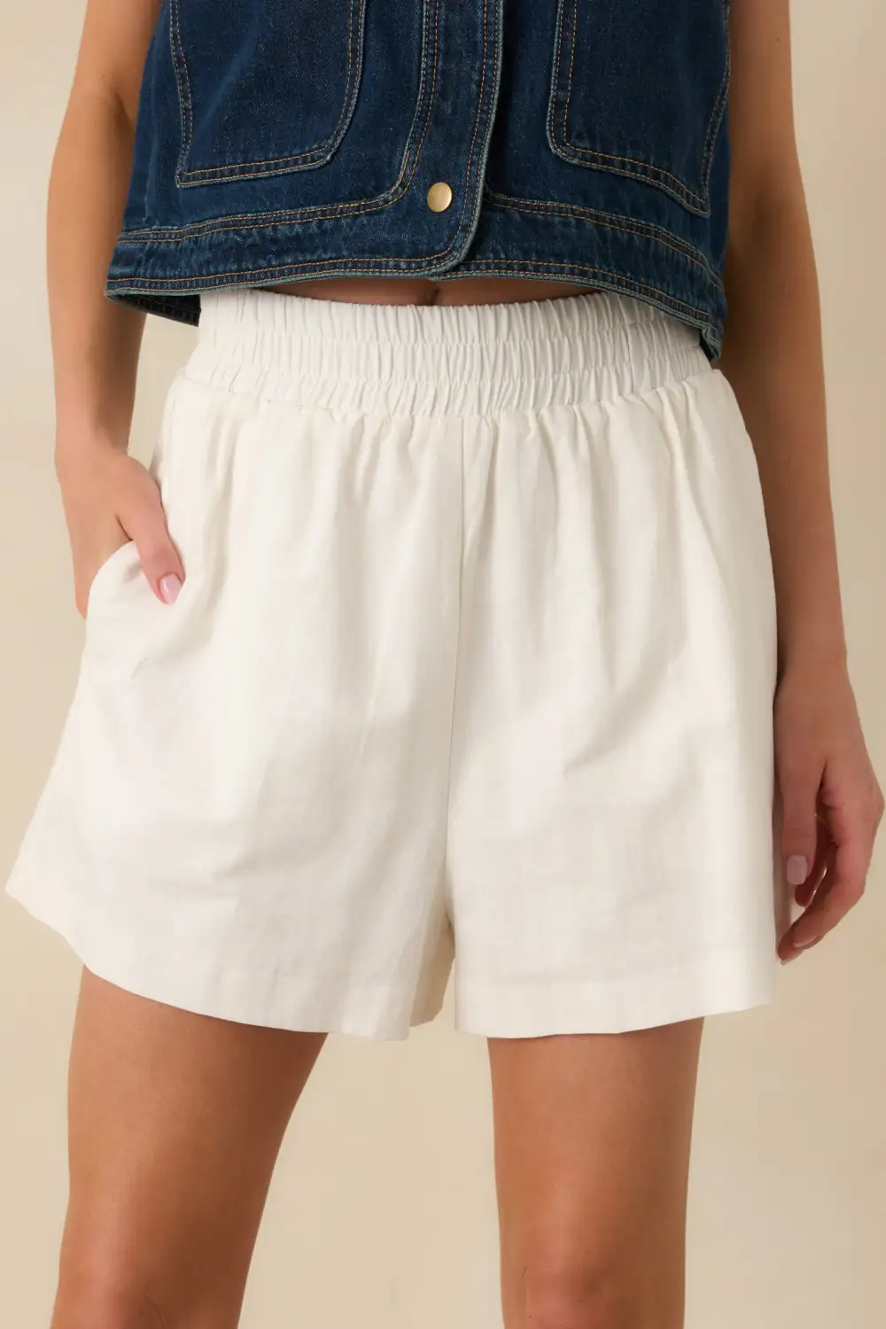 Pocket For It Cotton Linen Relaxed Fit Shorts