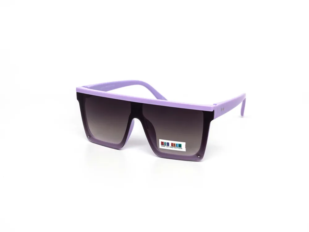 12-Pack Kids Oversized Shield Square Gradient Sunglasses