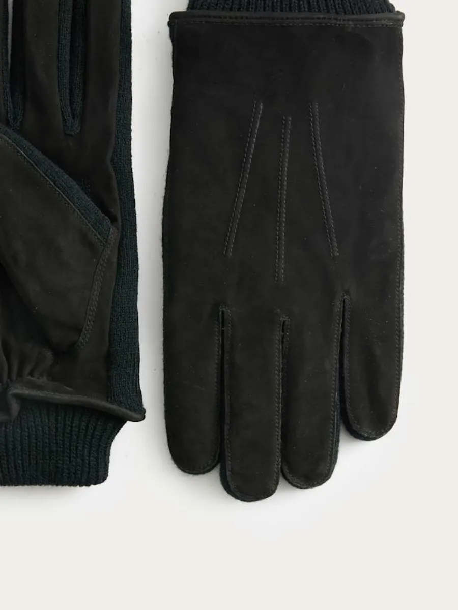 Versatile Black Suede Gloves