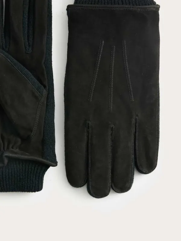 Versatile Black Suede Gloves