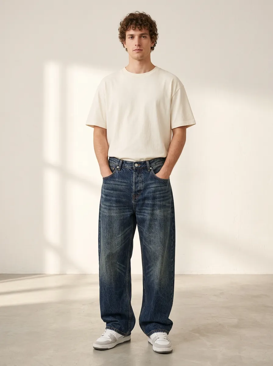 Men's Relaxed Utility Loose Fit Jeans