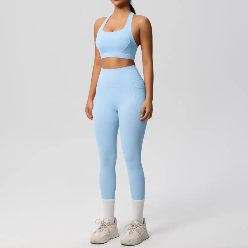 Backless Yoga Two-Piece Bra and Vest Active Set