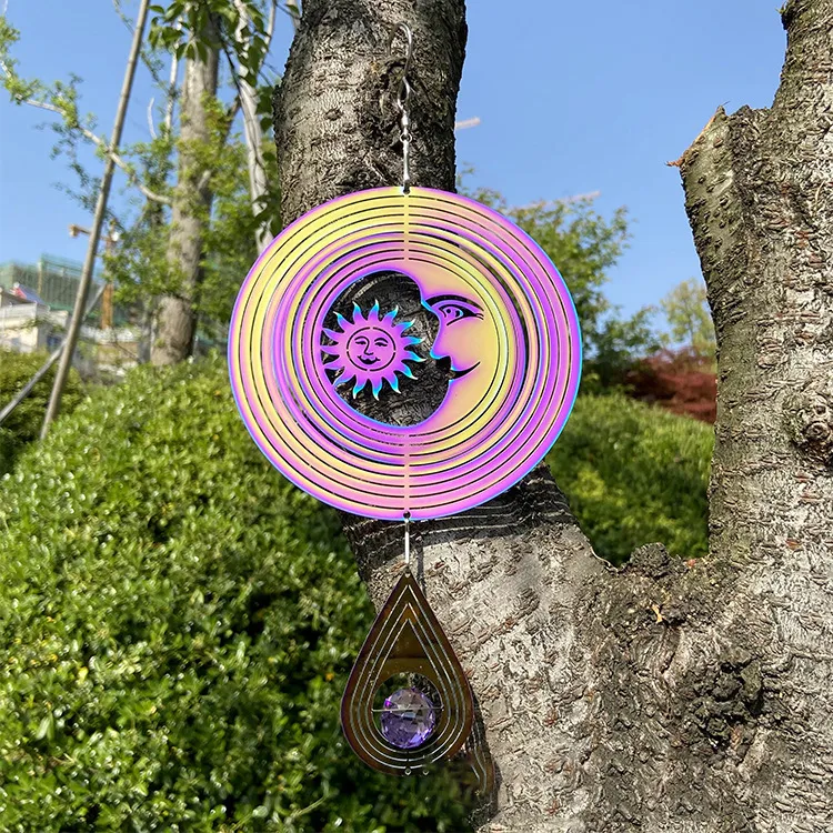🎉 2025 Hot Sale - 6 INCH 3D Rotating Mandala Wind Chime