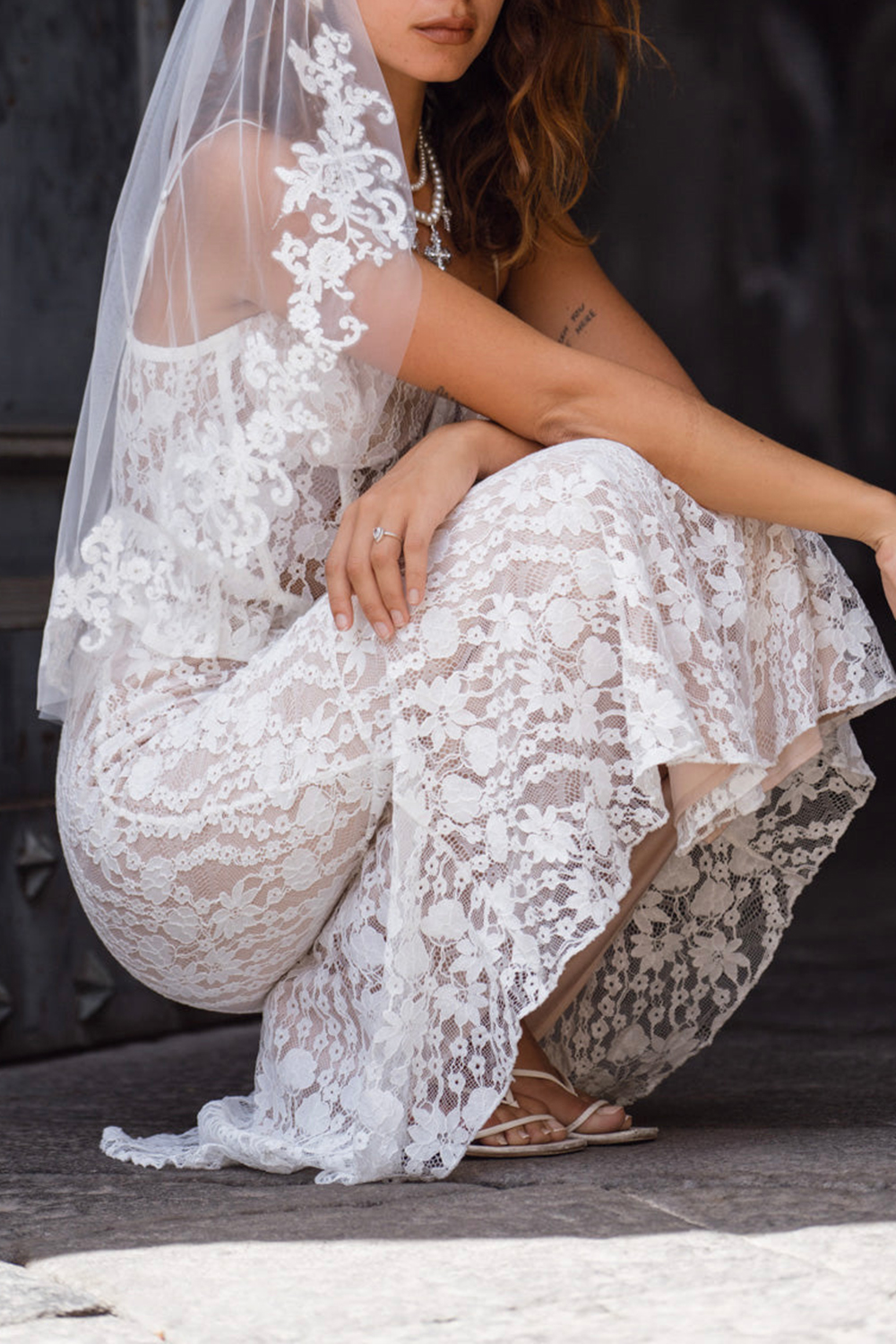 Rosemary White Lace Maxi Skirt