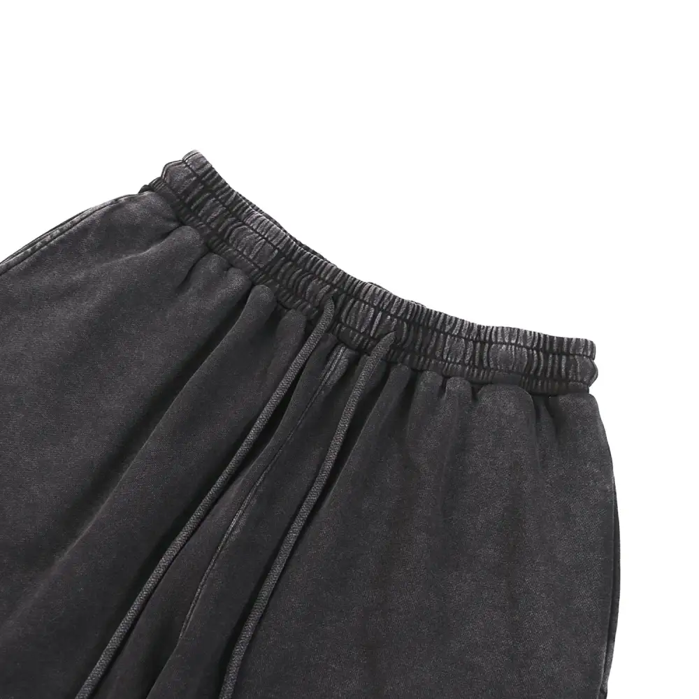Stone Washed Straight Leg Men's Jogger Pants