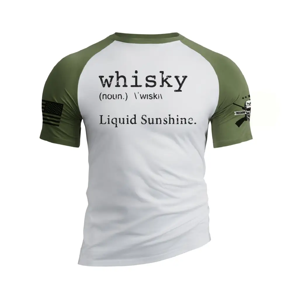 WHISKY LIQUID SUNSHINE RAGLAN GRAPHIC TEE