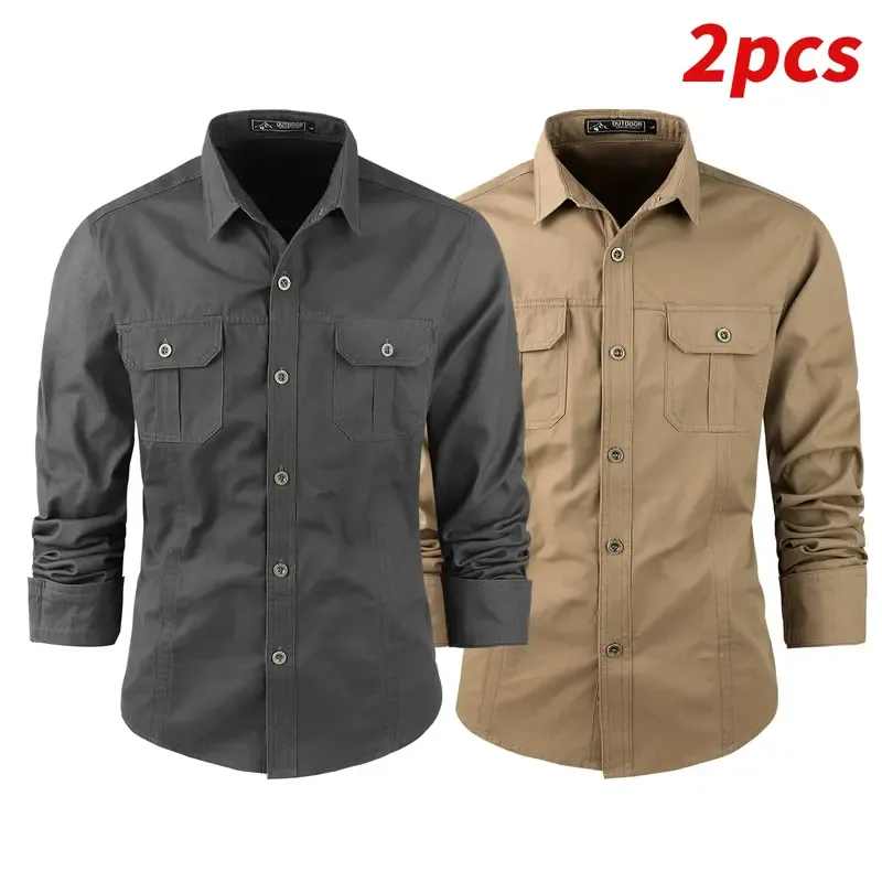 Men's Long Sleeve Cotton Casual Shirt