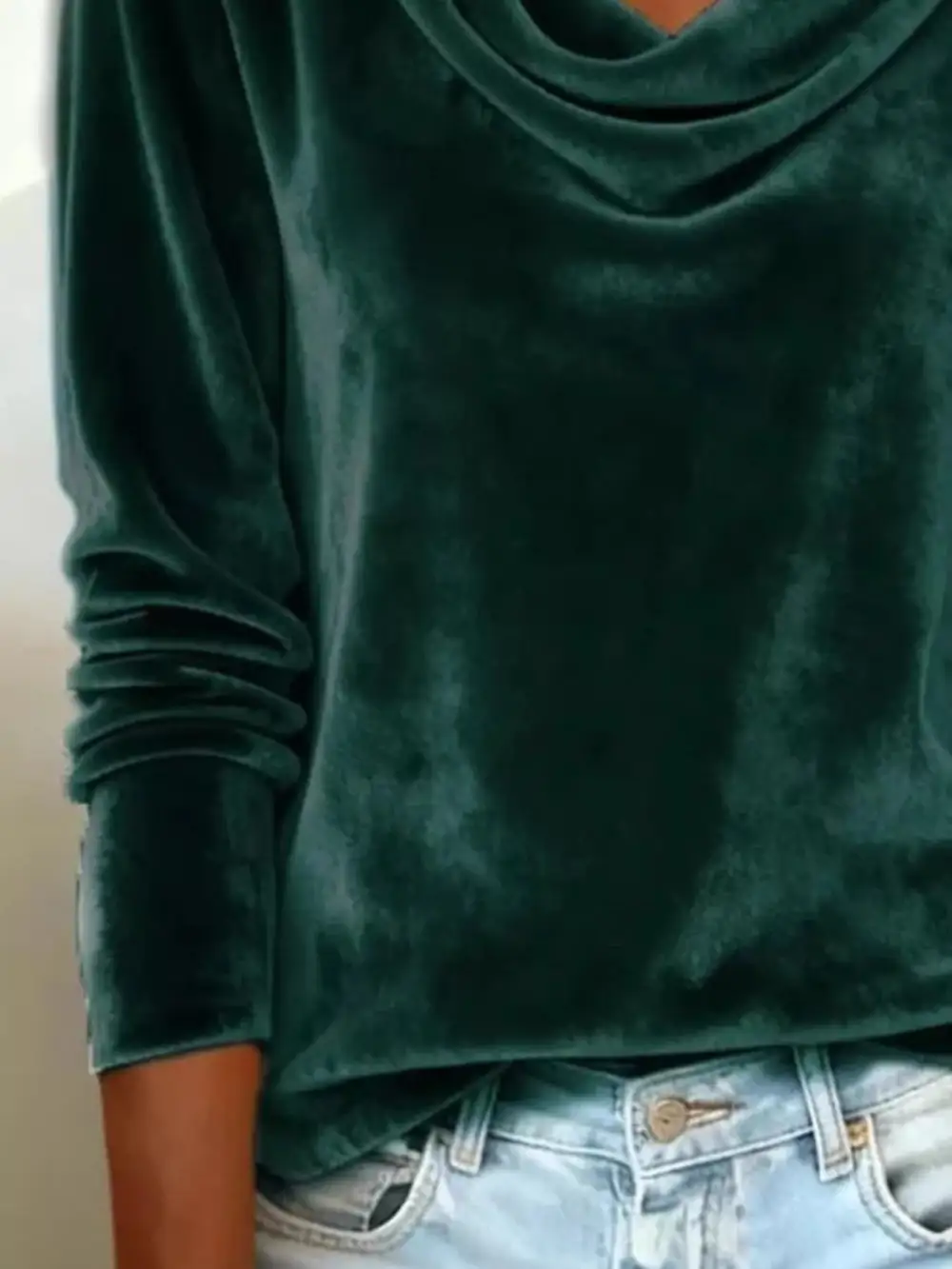 Velvet Long Sleeve Top