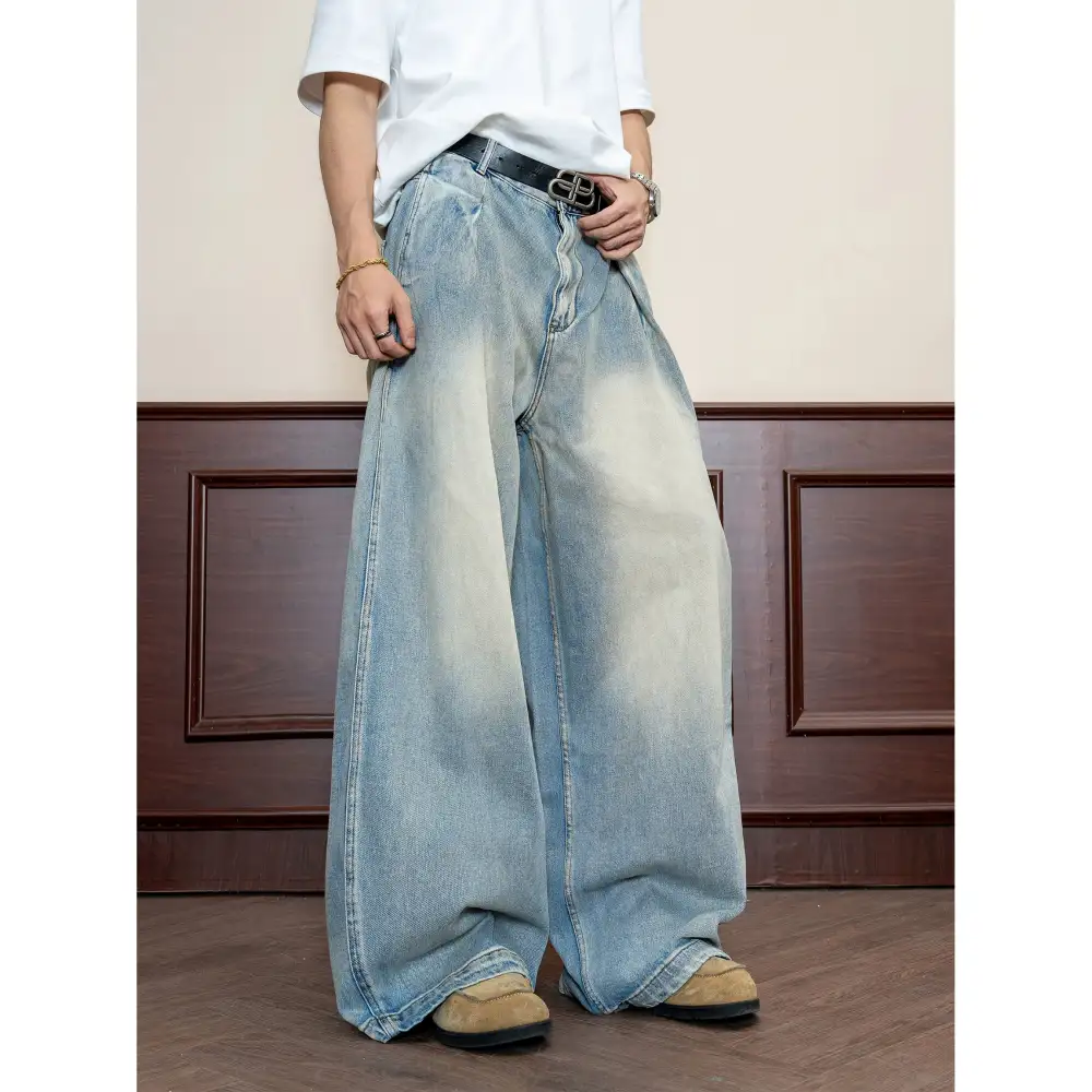 Baggy Wash Wide Jeans