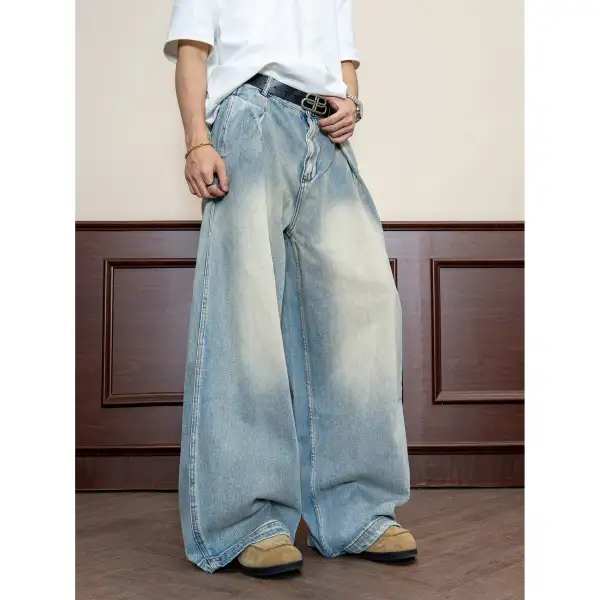 Baggy Wash Wide Jeans