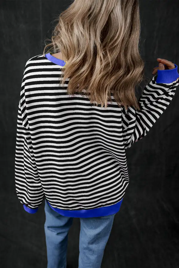 Everyday Oversized Contrast Trim Sweatshirt
