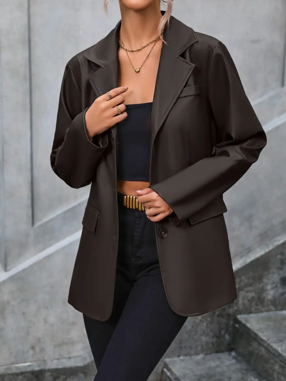 Refined Button-Up Blazer