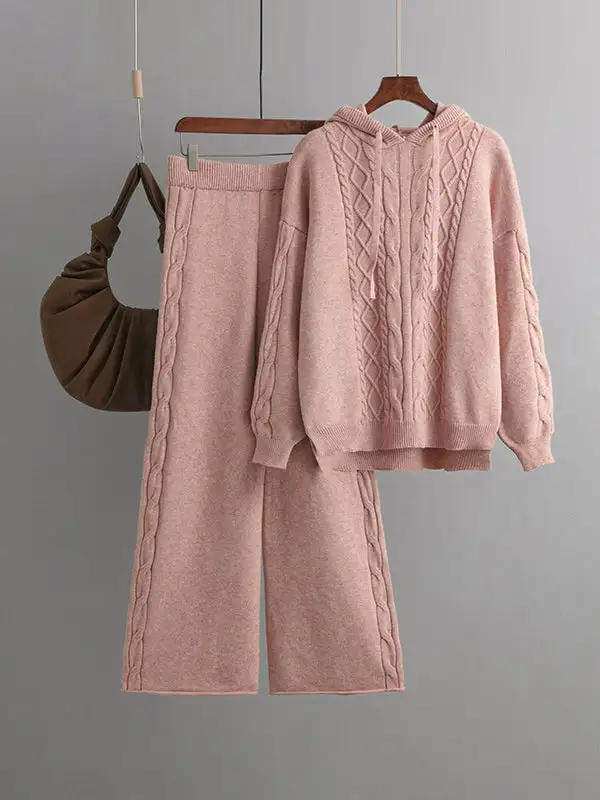 Relaxed Hooded Sweater And Pants Set