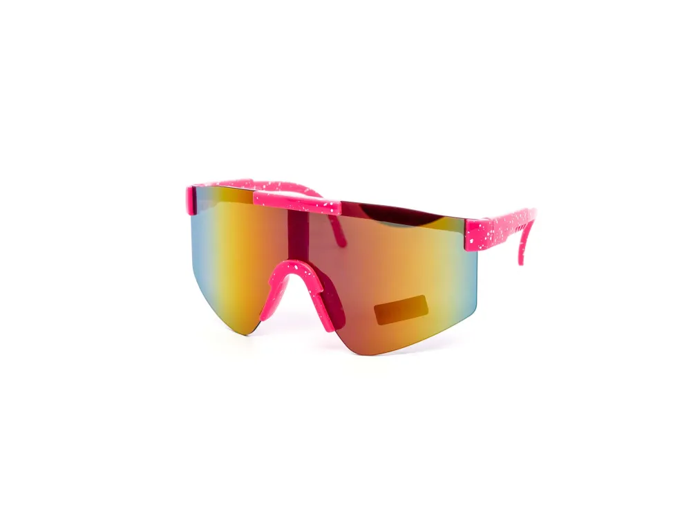 12-Pack Kids Oversized Sport Rimless Burnt Mirror Sunglasses
