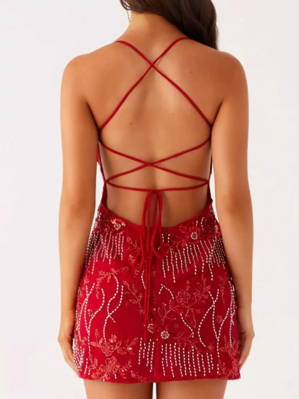 Drape Floral Mini Dress