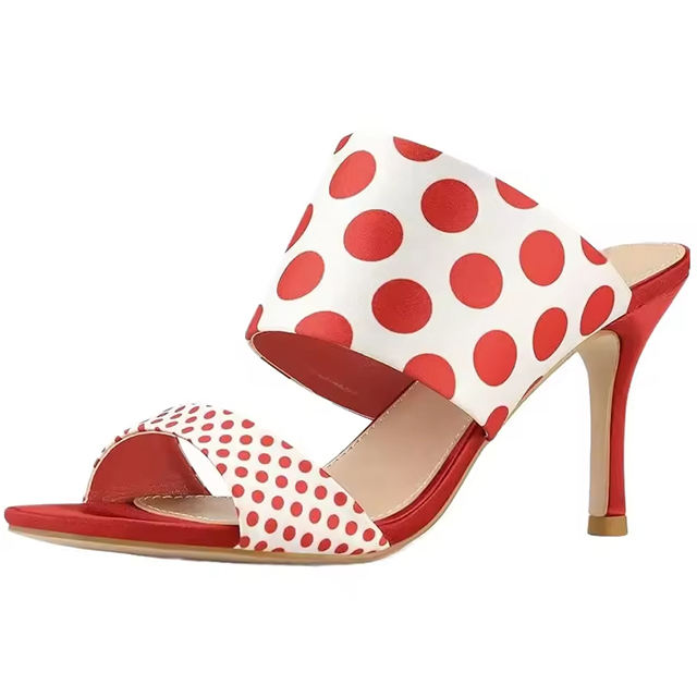 Rosalia Satin Red Stiletto Sandals