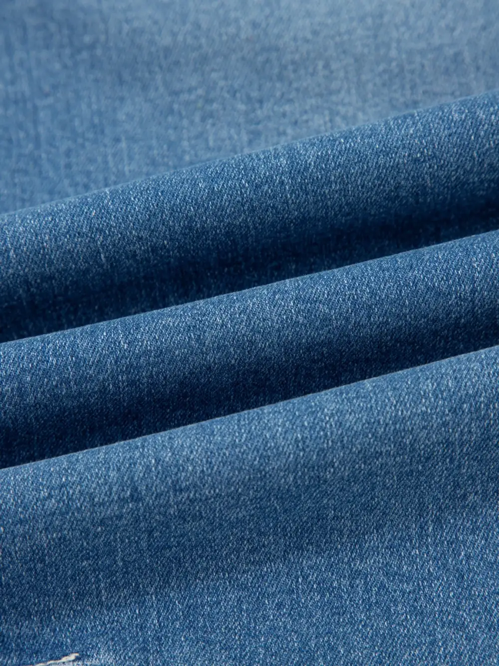 Barrel Leg Washed Cuffed Denim Jeans