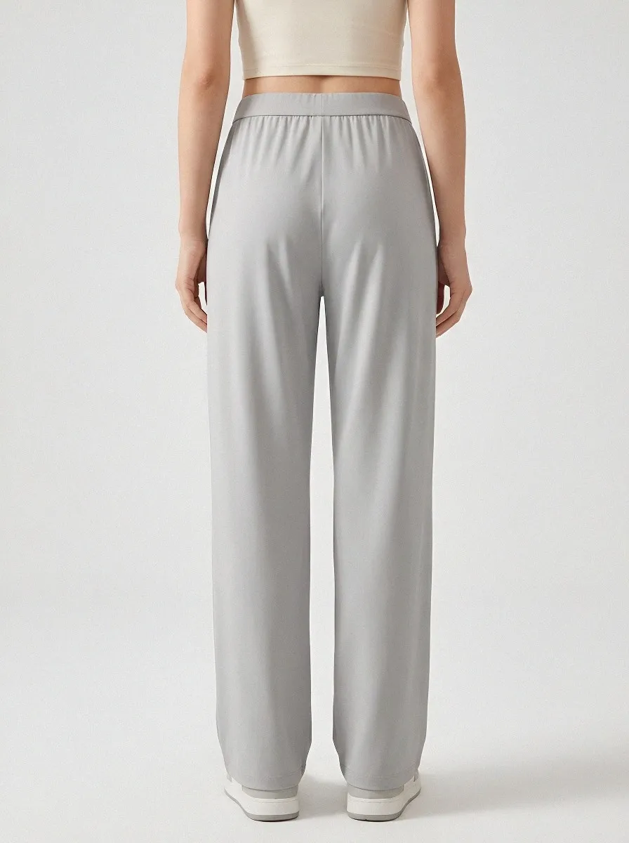 Women's Ice Silk Wide-Leg Relaxed-Fit Casual Pants