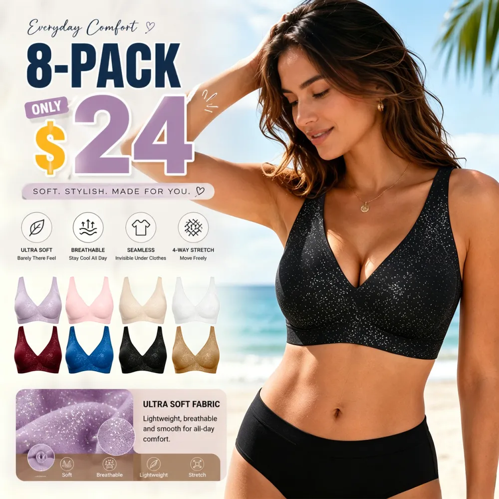 Women's Wireless Seamless Jelly Bra Deep V