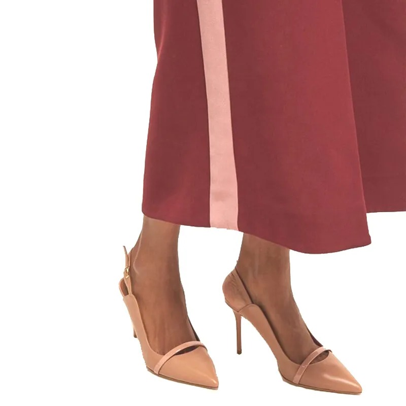 Faux Leather Stiletto Slingback Pumps