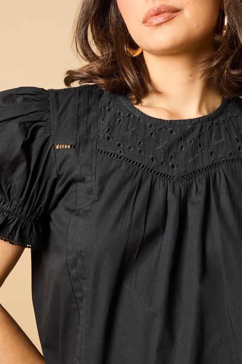 Casual Style Puff Sleeve Blouse
