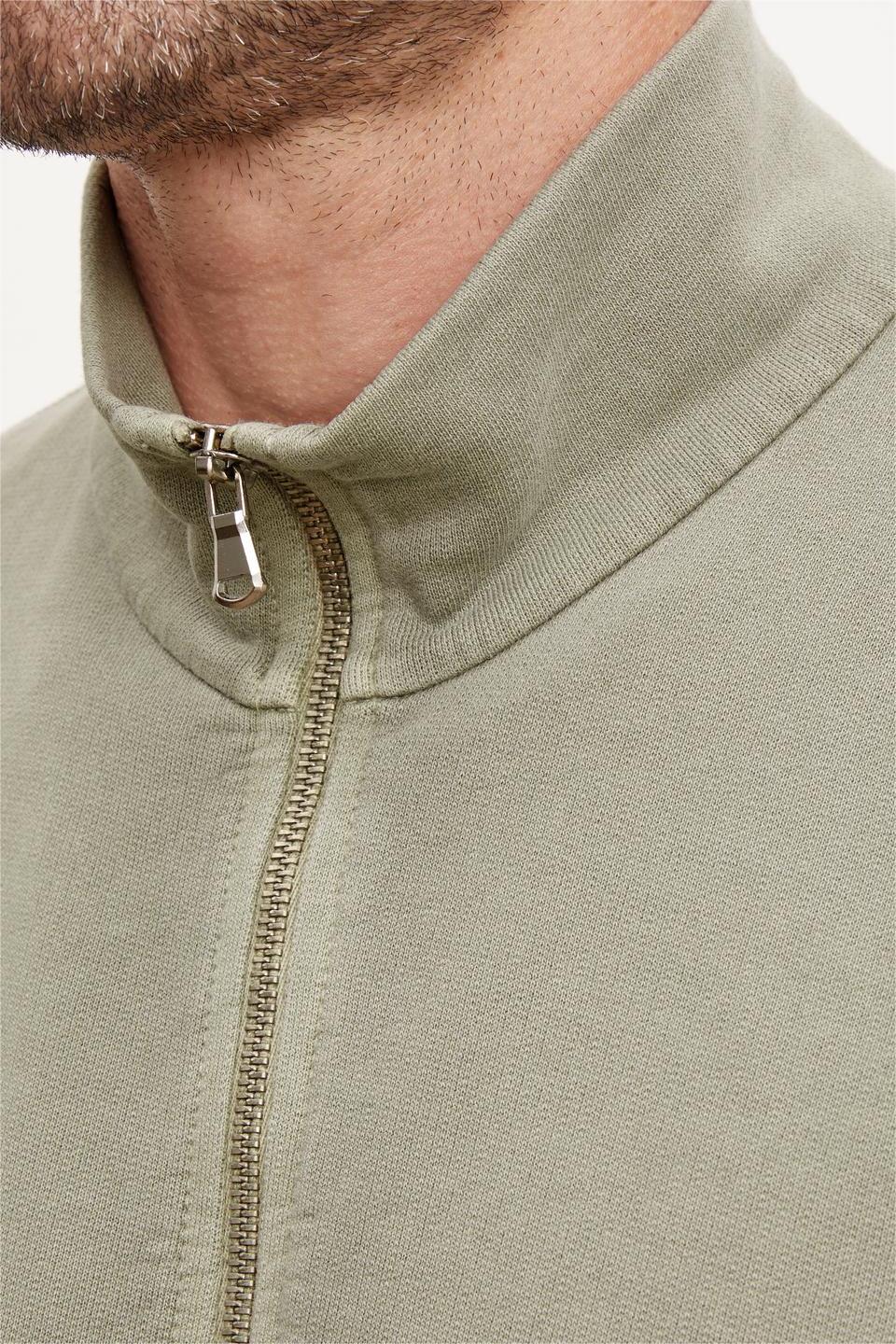 Men's Zipper Front Stylish Knit Coat