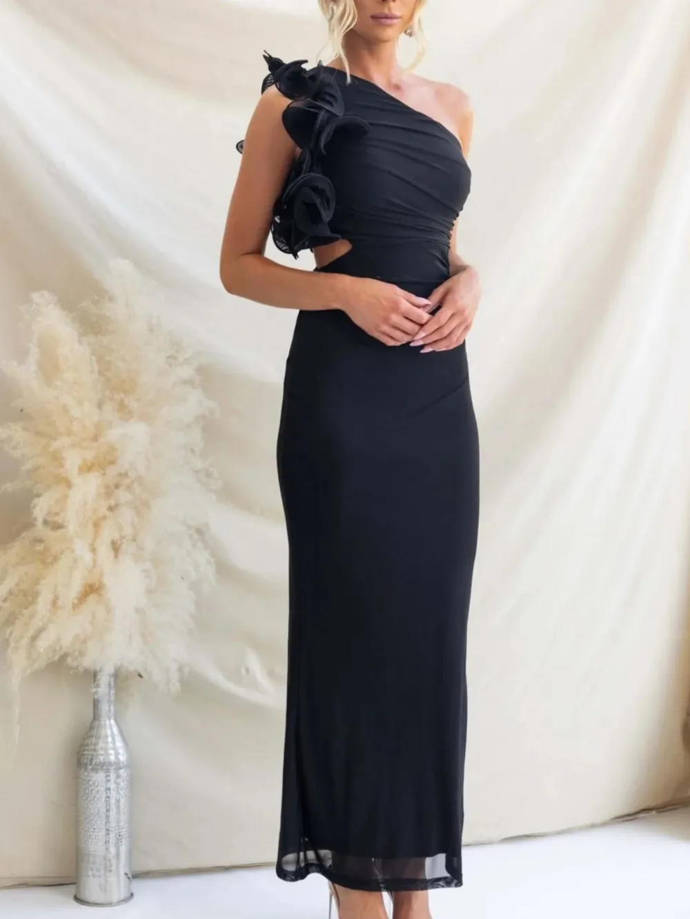 Relaxed Shape Floral Sleeveless Maxi Dress