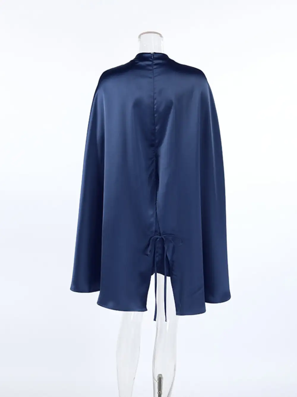 Drape Mock Neck Mini Dress