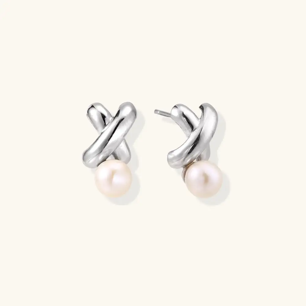Infinity Pearl Studs