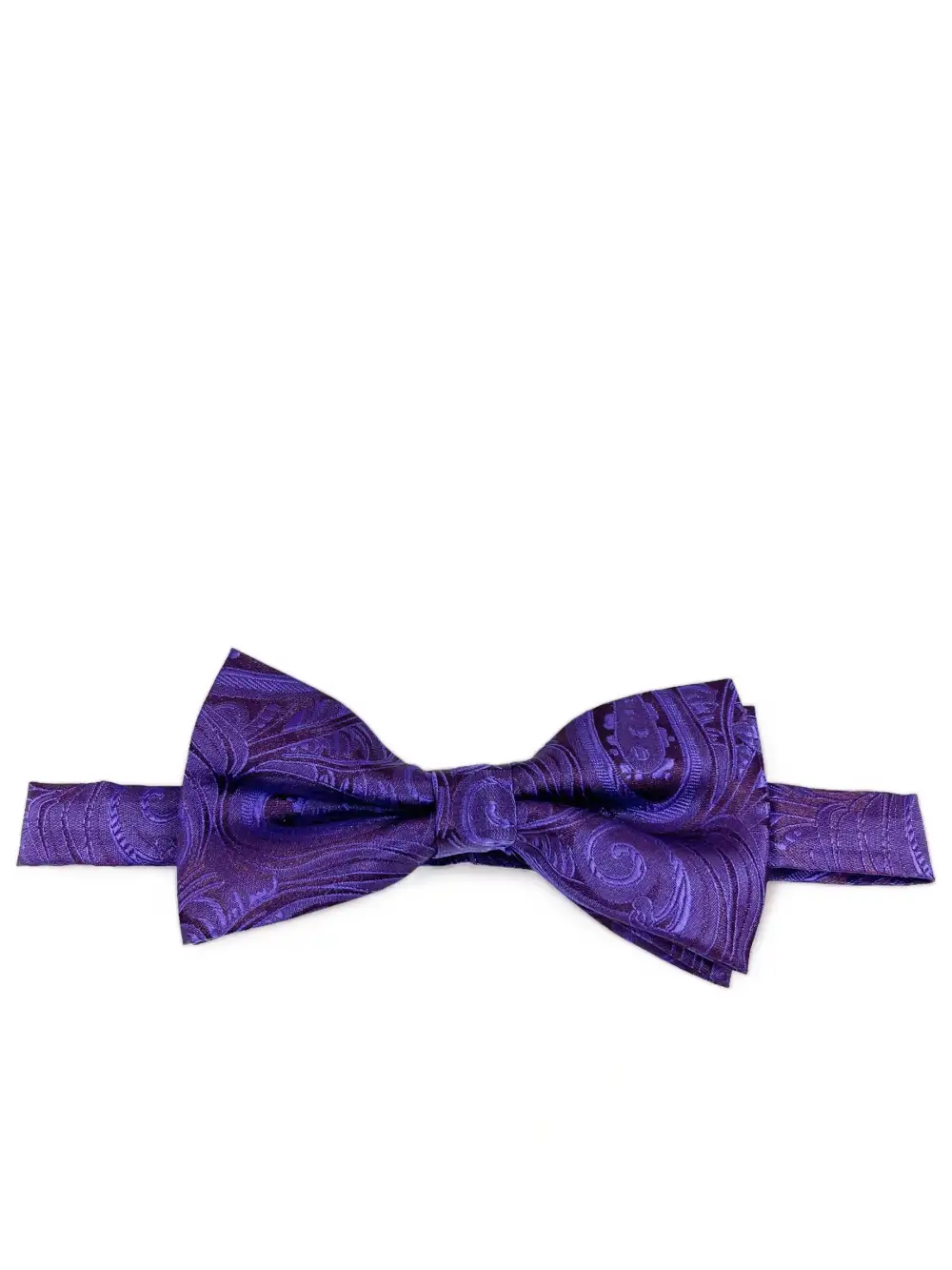 Sleek Paisley Polyester Pre-Tied Bow Tie
