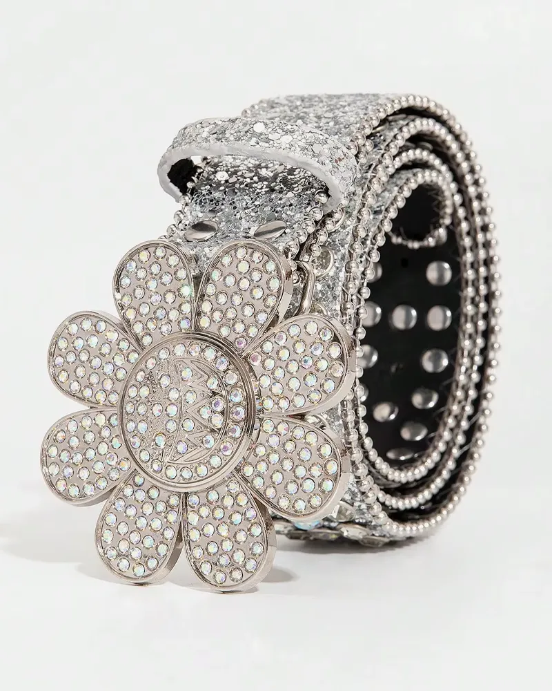 Casual Rhinestone Accent Women's Belt