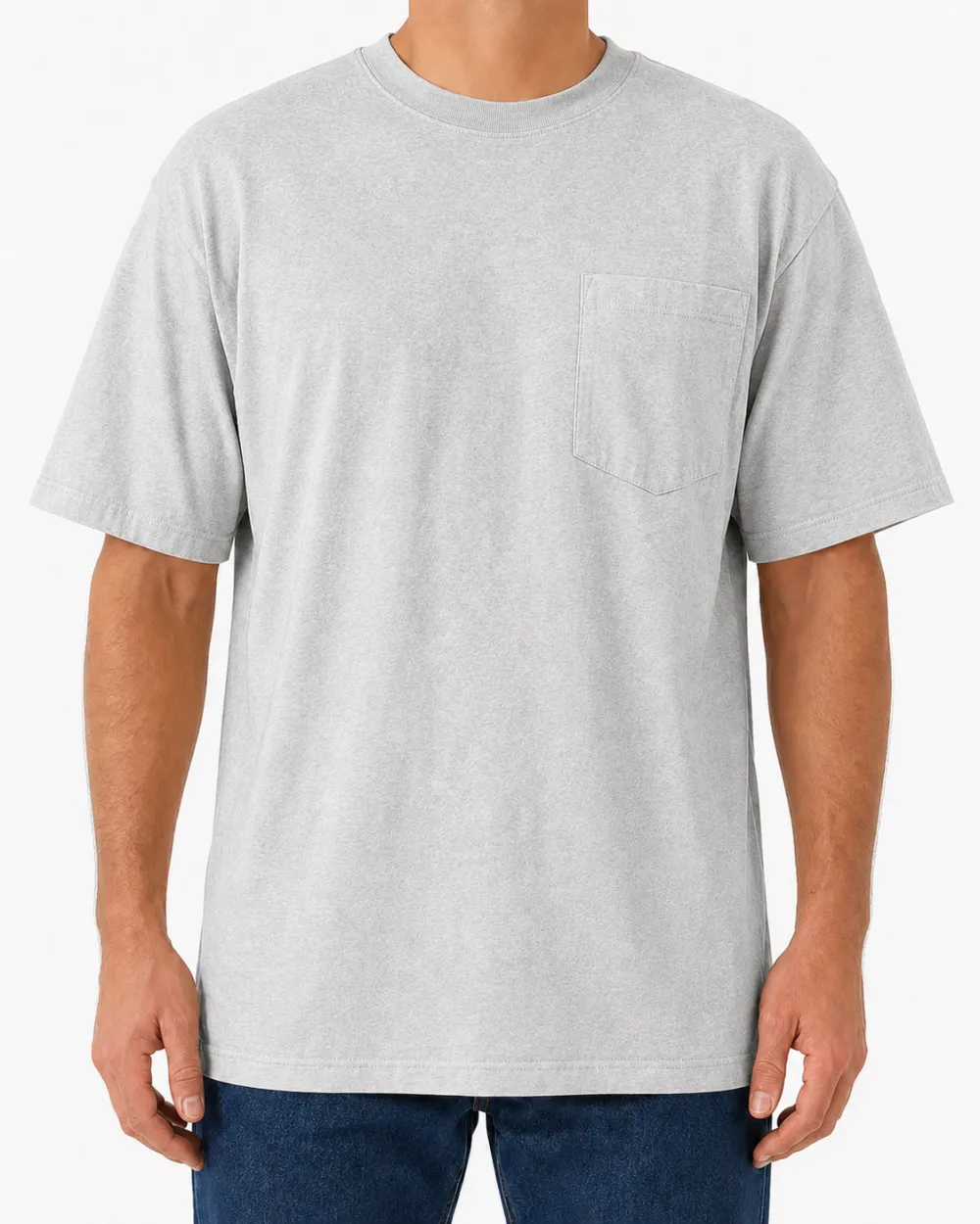 Men's Soft Cotton Pocket Crew Neck T-Shirt