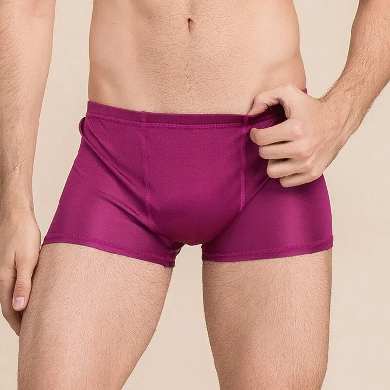 Stretch Silk Knit Boxer Briefs