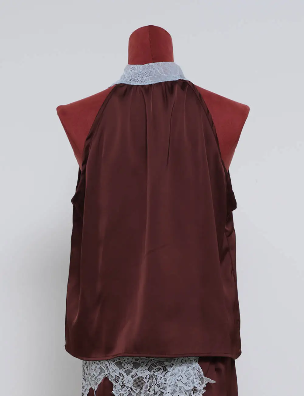 Elegant Chic Strape Neck Lace Satin Cami