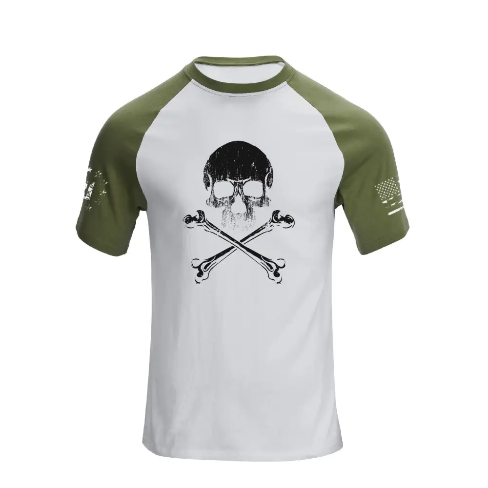 SKULL RAGLAN GRAPHIC TEE