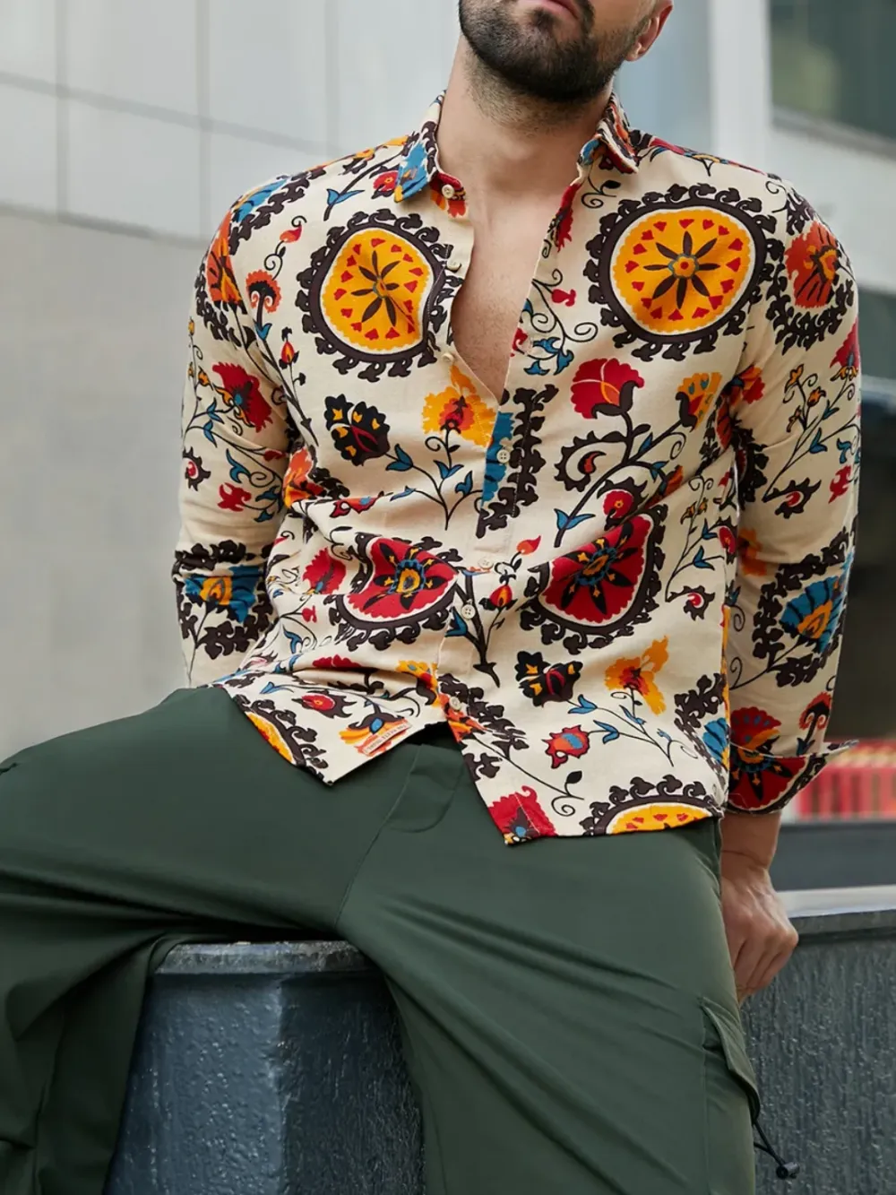 Full Sleeve Casual Style Floral Shirt