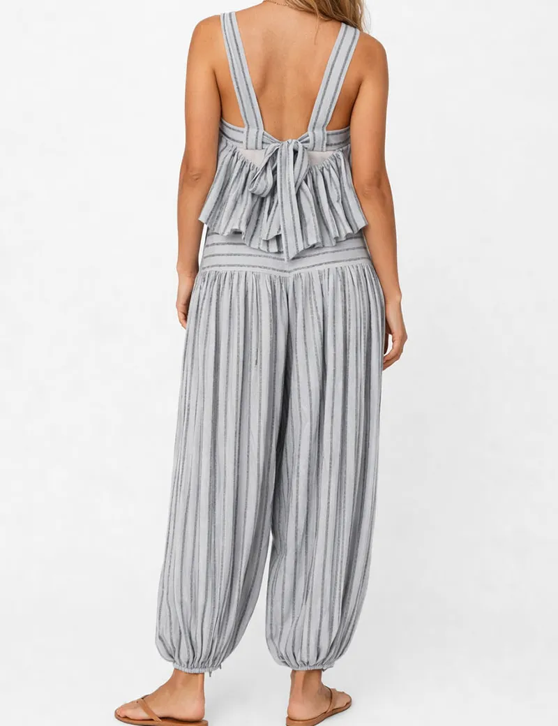 Chic Button Front Balloon Pants