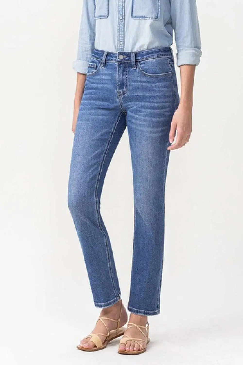 Classic Straight Leg Denim Jeans