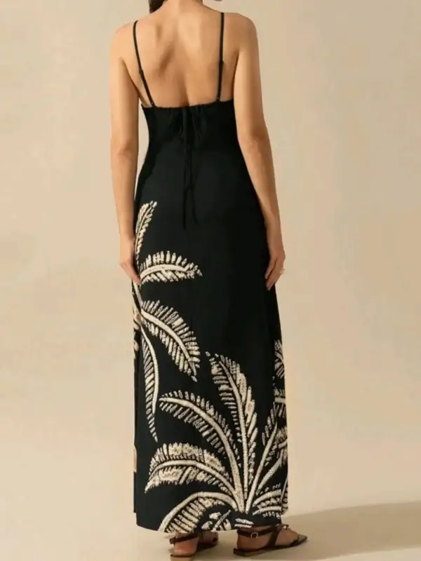 Sleeveless Printed Maxi Dress