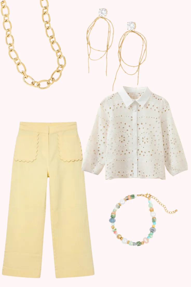 Embroidered Puff Sleeve Blouse