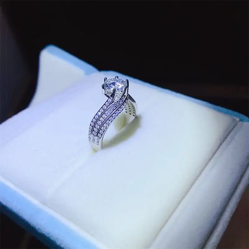 Sterling Silver Moissanite Ring
