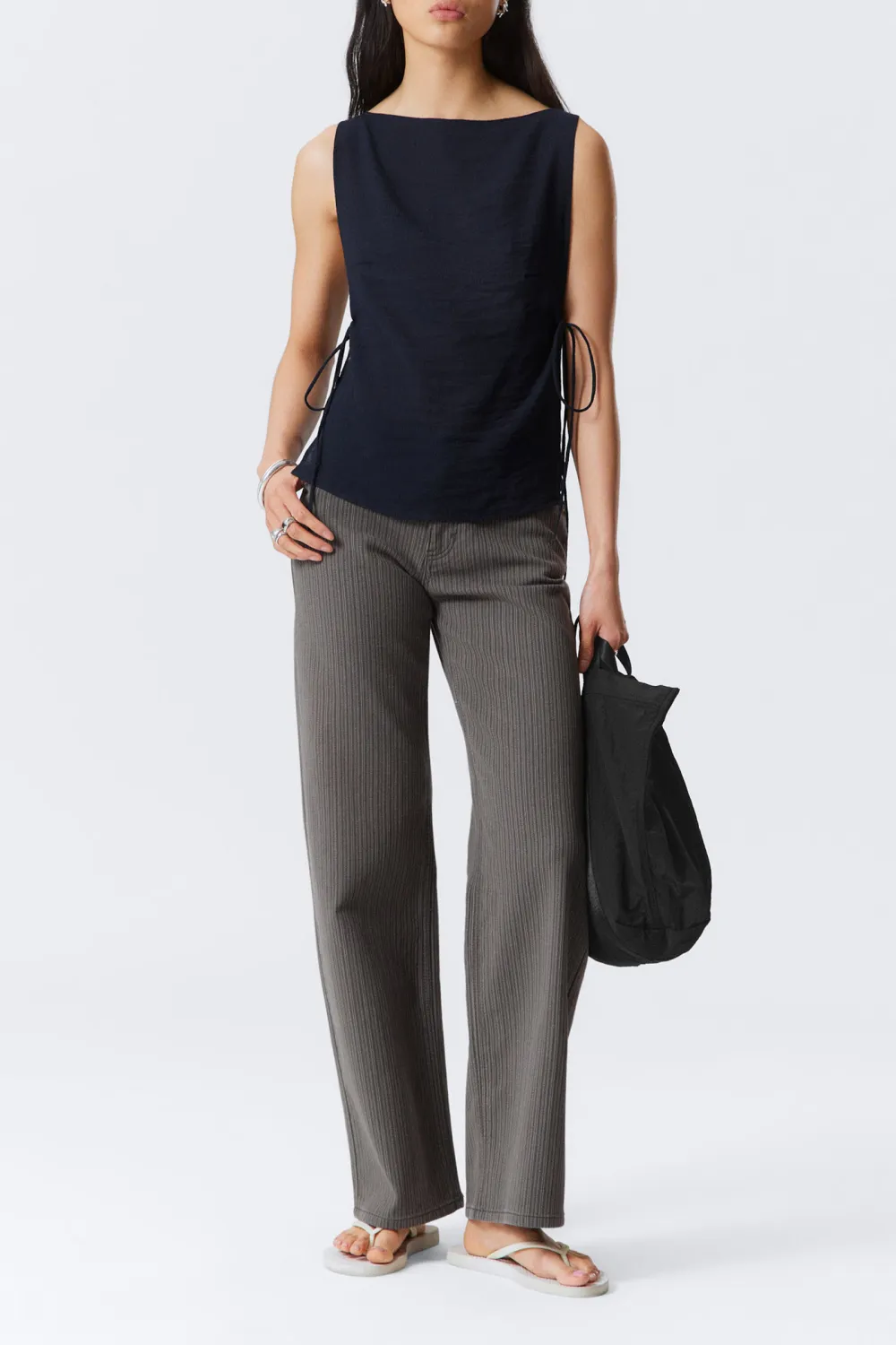 Side Tied Boat Neck Tank