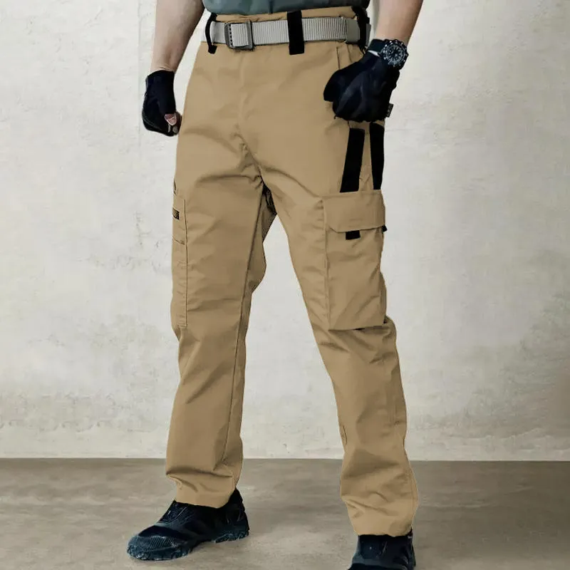 Men's durable outdoor training pants, men's multi-pocket work pants