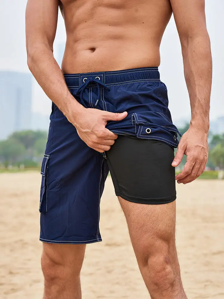 Men's Casual Side Stripe Boardshorts