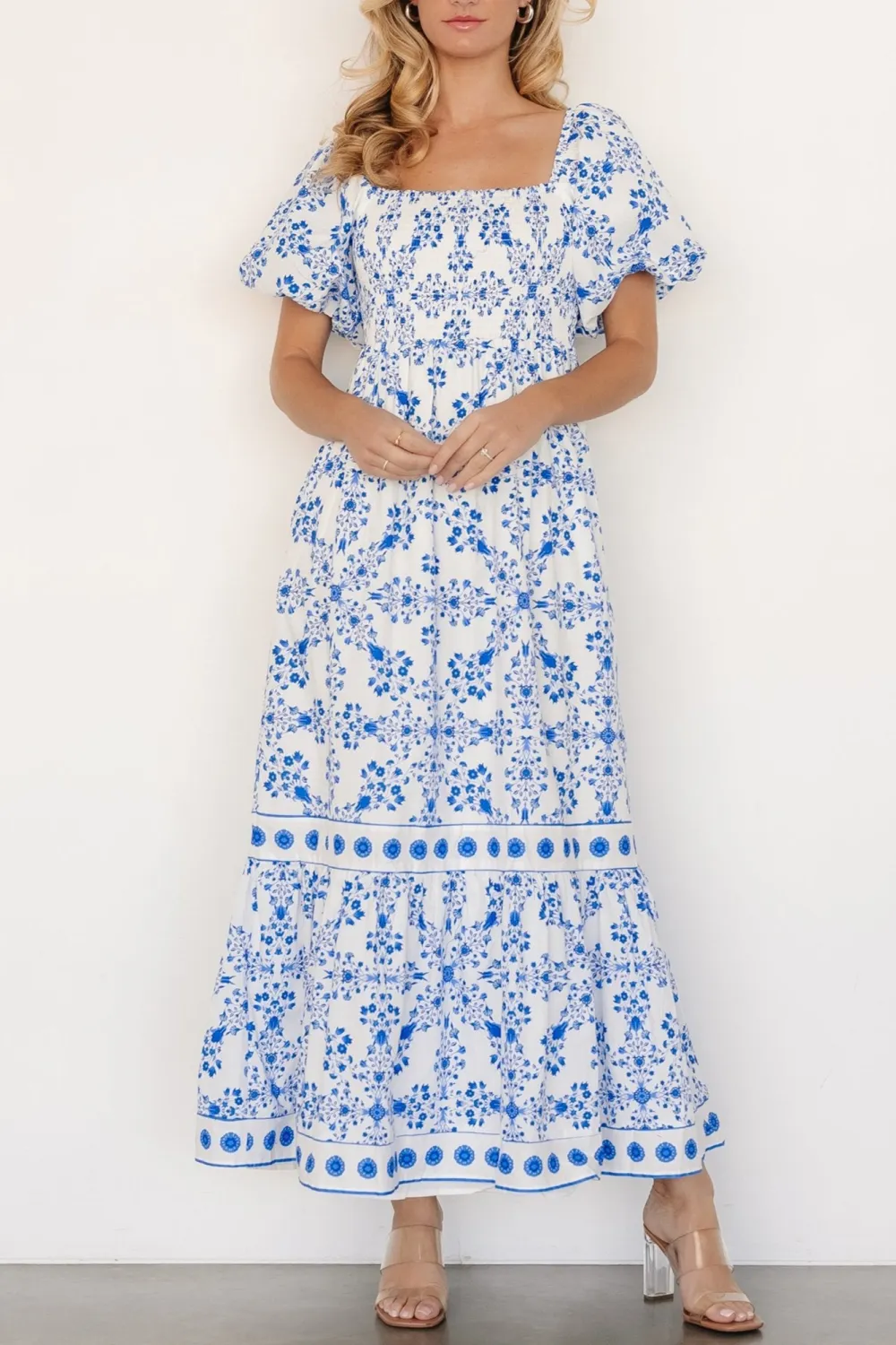 Retro Art Polka Dot High Waist Dress