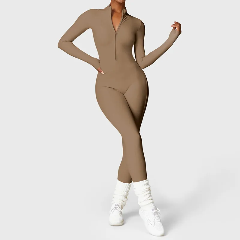 Ironfit Long-Sleeve Zip-Up Jumpsuit – Perfect for Cooler Weather! 💪 Flash Sale — 50% OFF