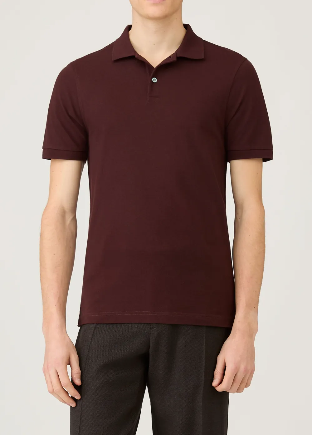 Crisp Everyday Slim Fit Cotton Pique Short Sleeve Polo Shirt