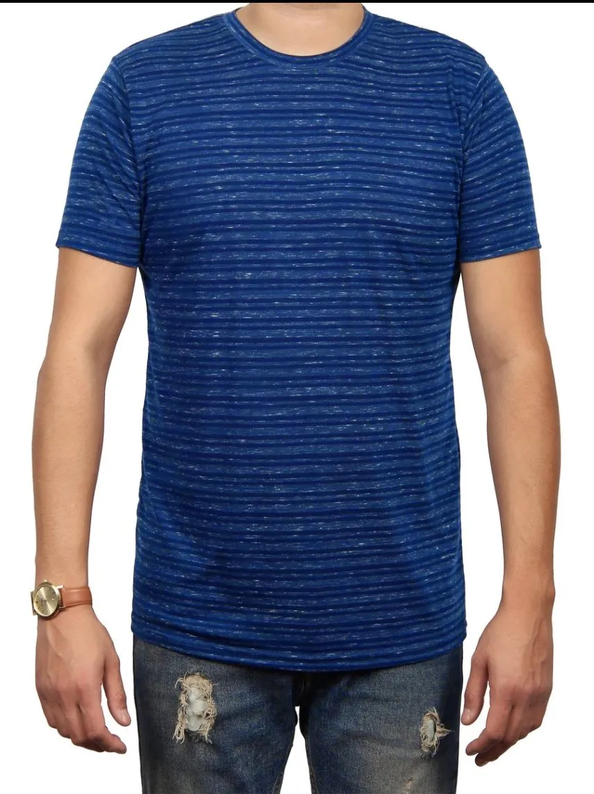 Relaxed Striped Jersey Men's Button Down Shirt
