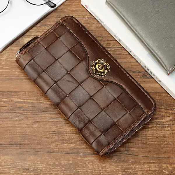 Braided Leather Wallet